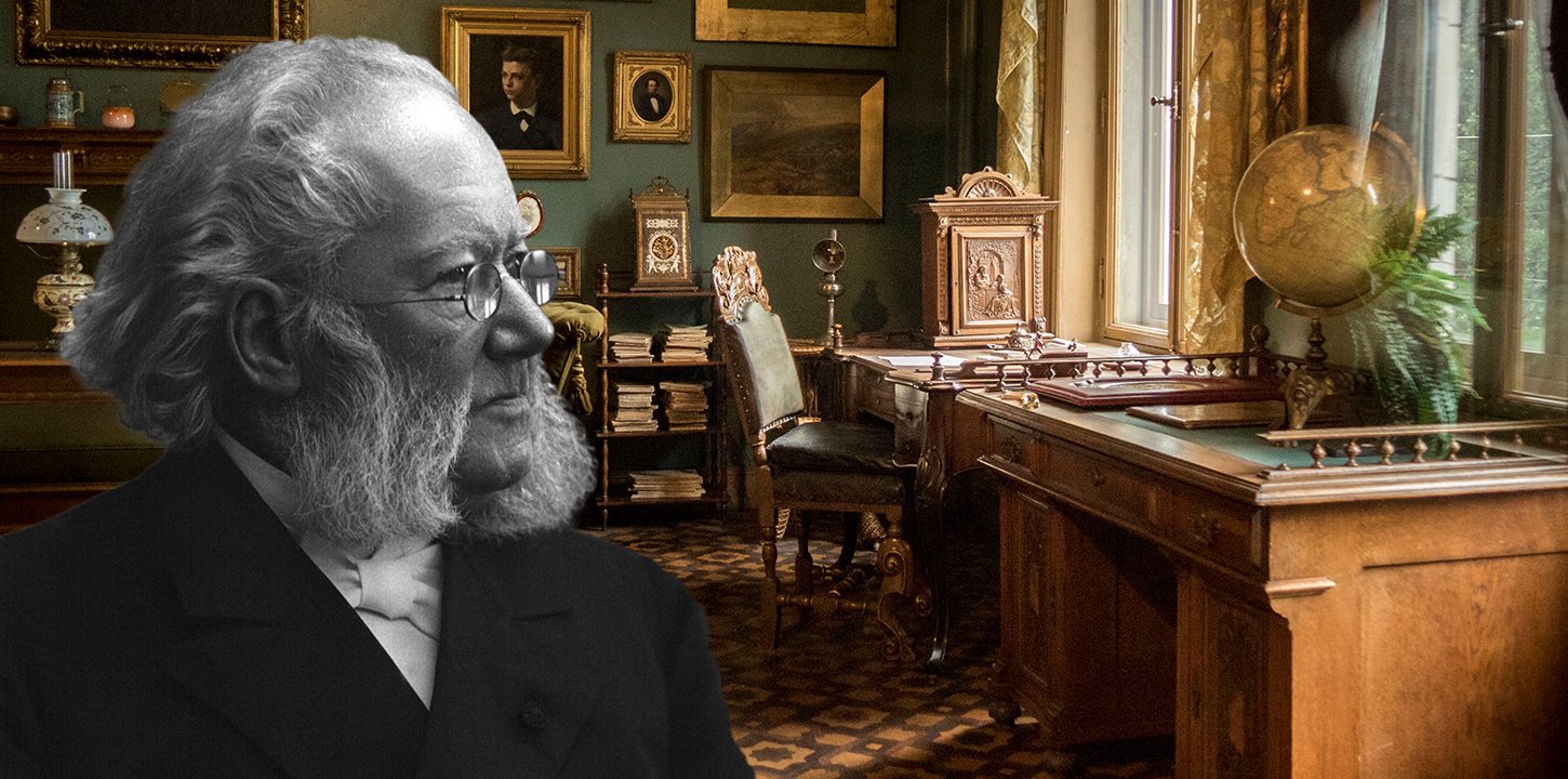 Henrik Ibsen and his office